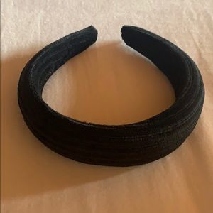 Anthropologie black velvet headband